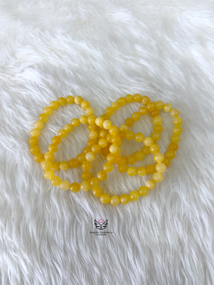 Yellow Calcite Bracelet 8mm
