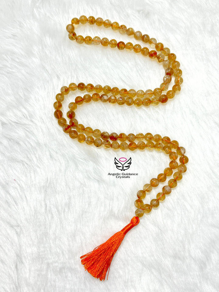 Citrine Round 108 Beads Mala