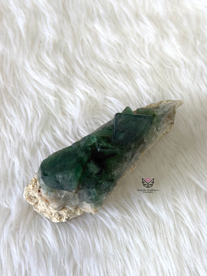 Green Fluorite Cubic Cluster 5