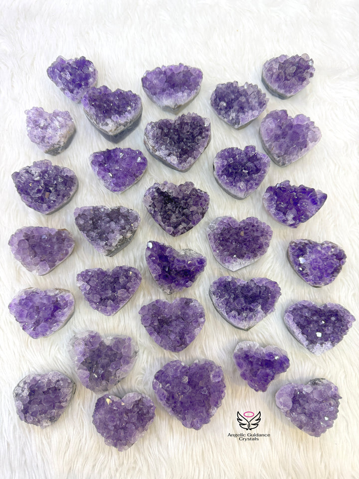 Amethyst Cluster Heart Medium