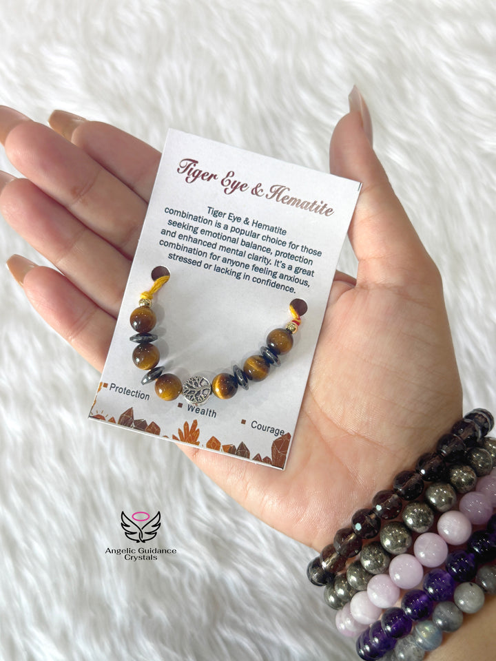 Tigers Eye & Hematite Rakhi