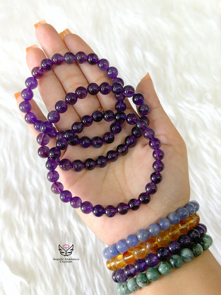 Amethyst Bracelet AAA 8mm
