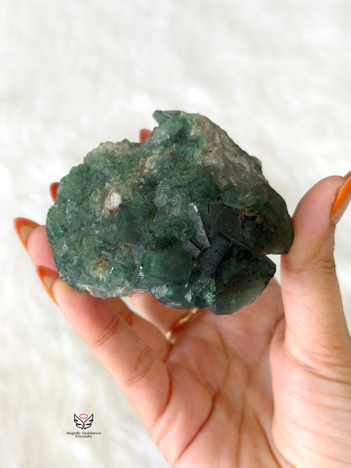 Green Fluorite Cubic Cluster 6