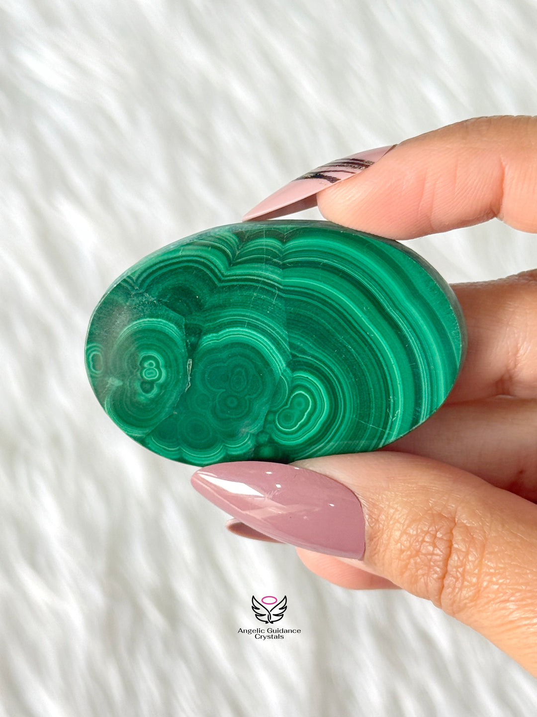 Malachite Slice Oval
