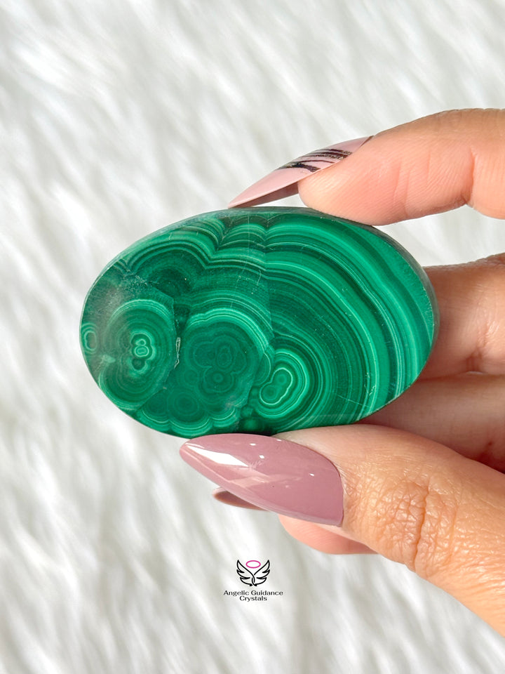 Malachite Slice Oval