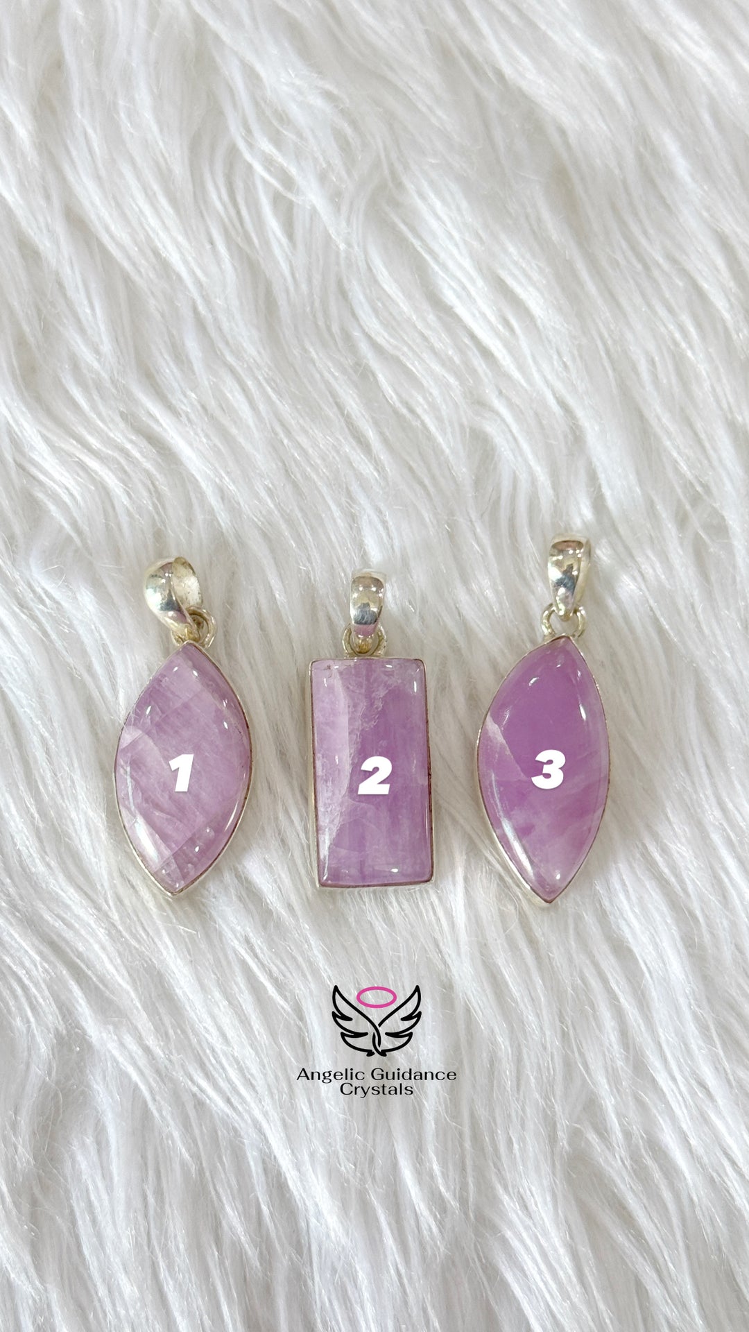 Kunzite Silver Pendant | Love And Compassion