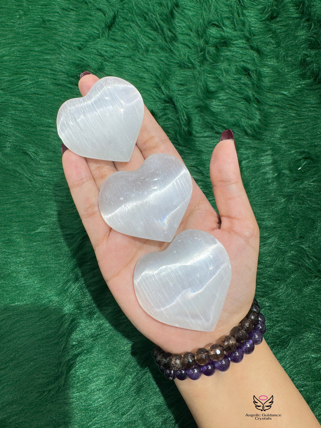 Selenite Heart Medium