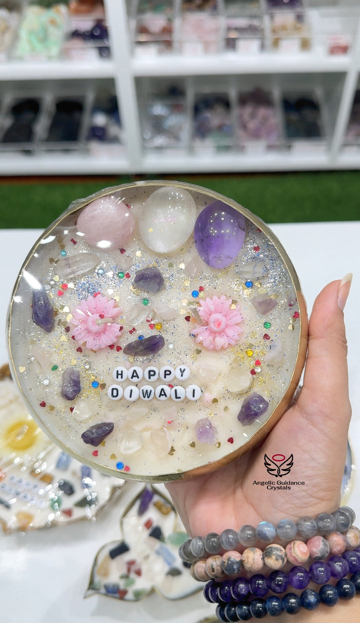 Diwali Crystal Candle