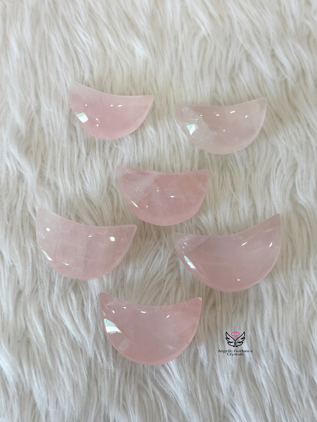 Rose Quartz Moon Small