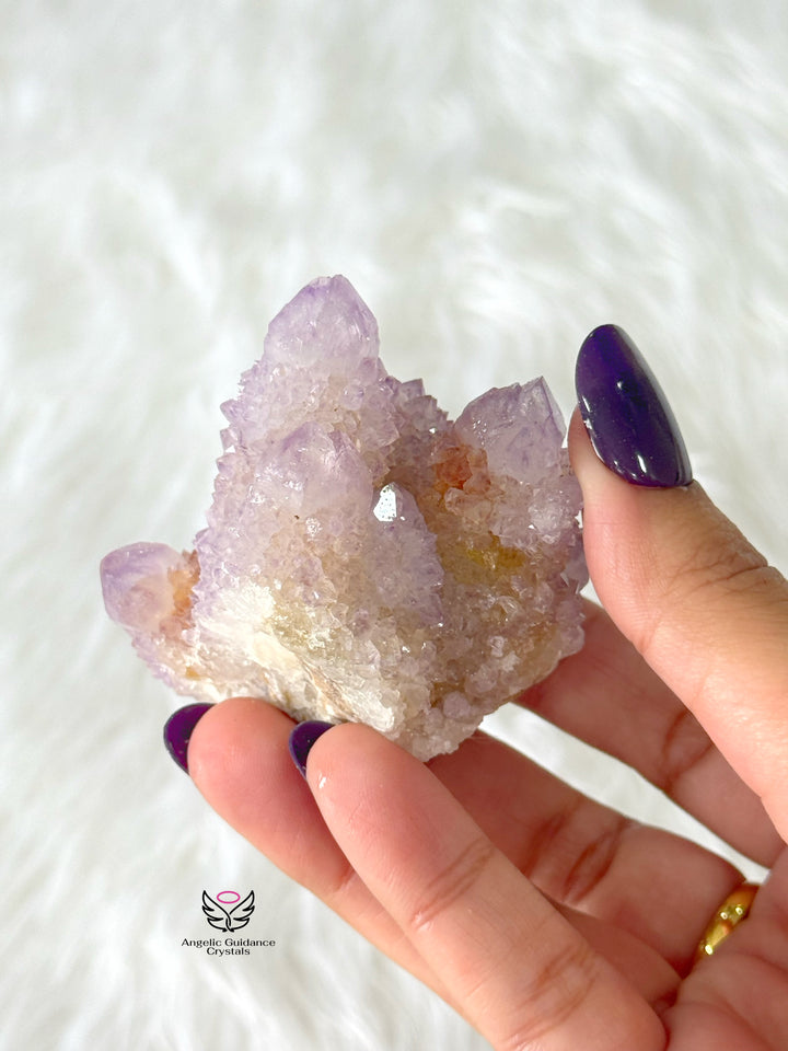 Amethyst With Spirit Quartz Cluster Large