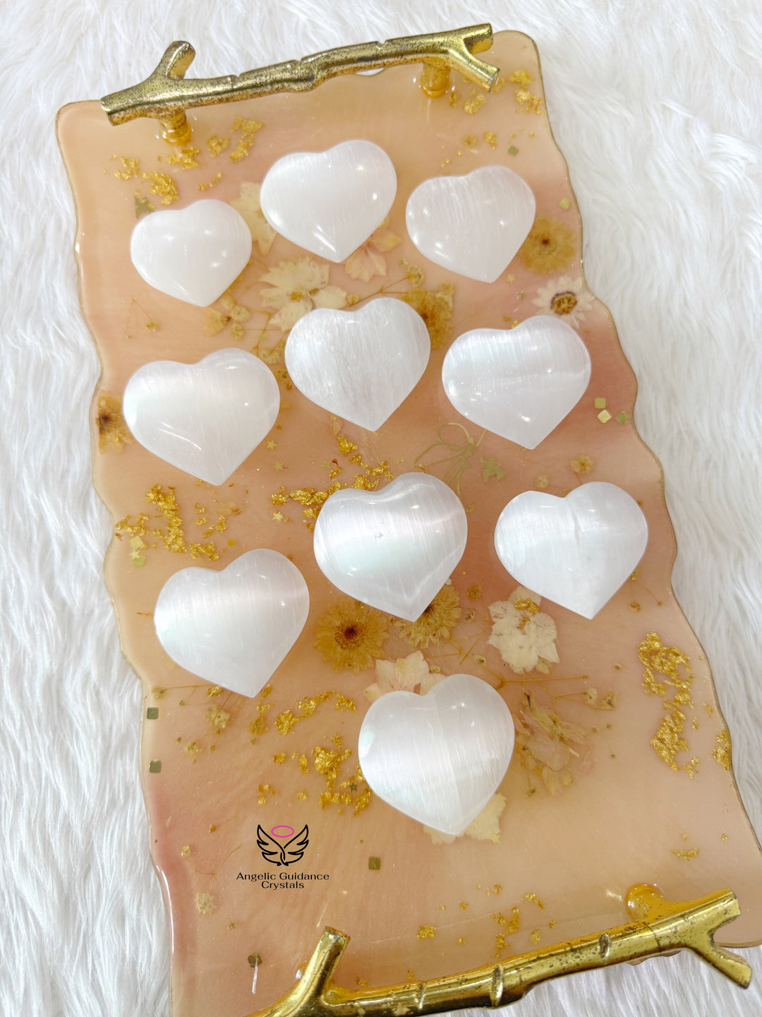 Selenite Heart Medium