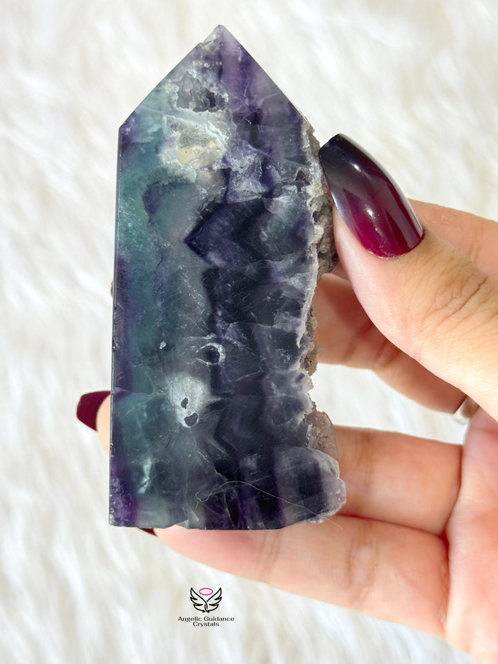 Rainbow Fluorite Raw Tower