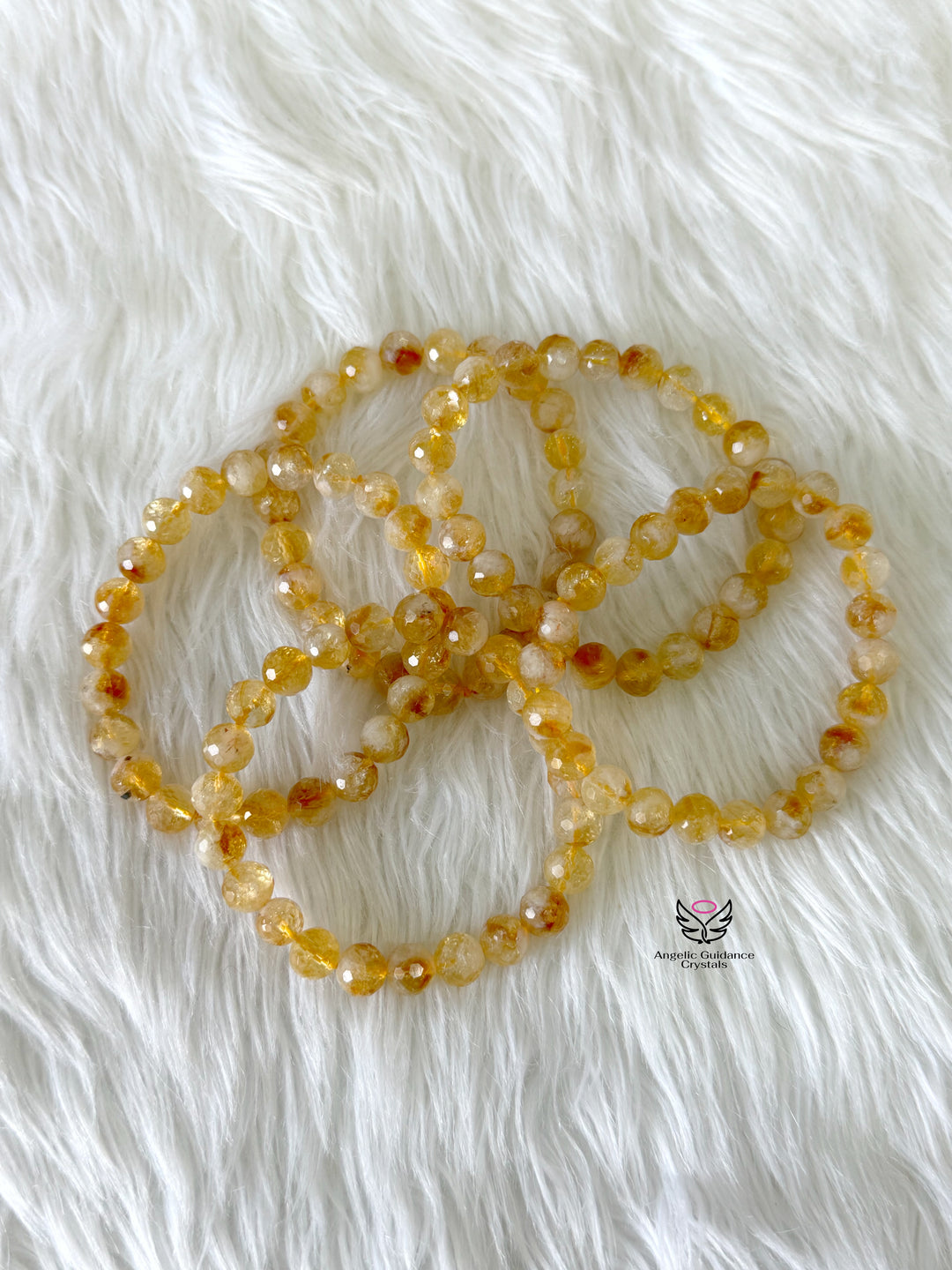Citrine Faceted Bracelet 8mm