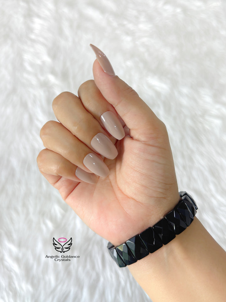 Black Obsidian Pyramid Bracelet