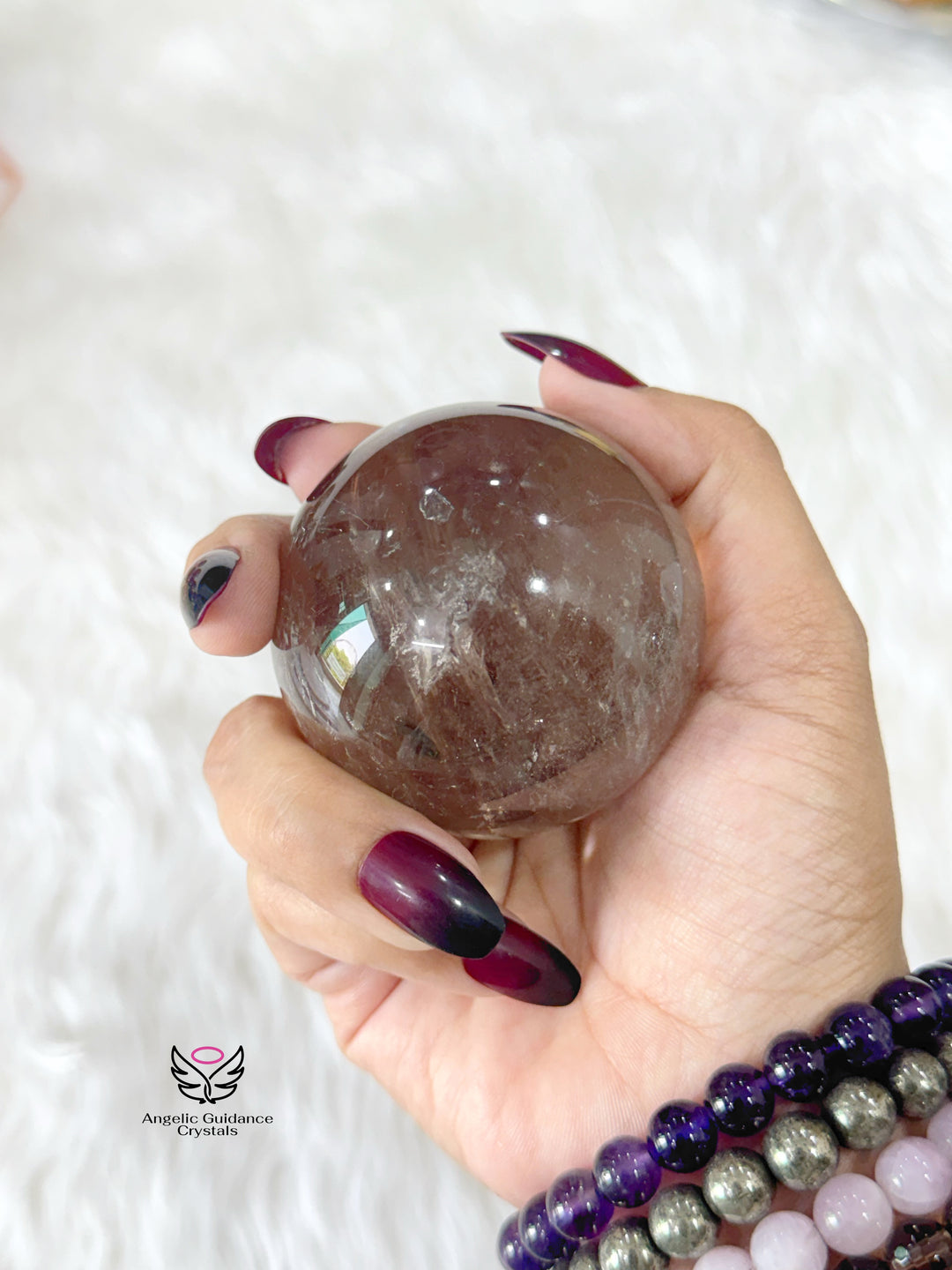 Smoky Quartz Sphere Large Aaa
