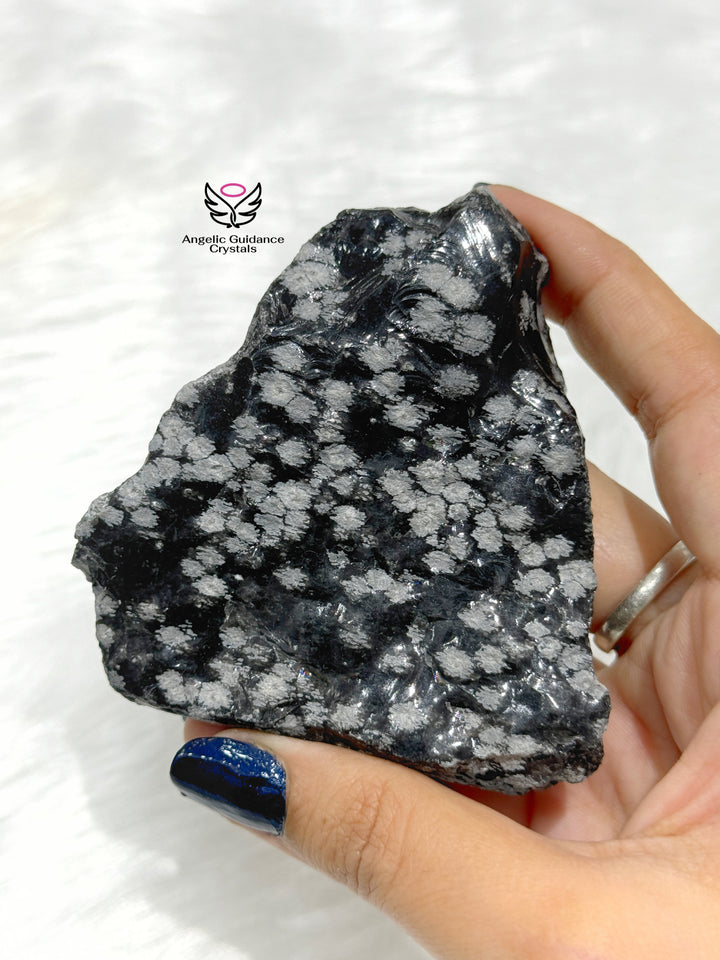 Snowflake Obsidian Raw Stone From Armenia