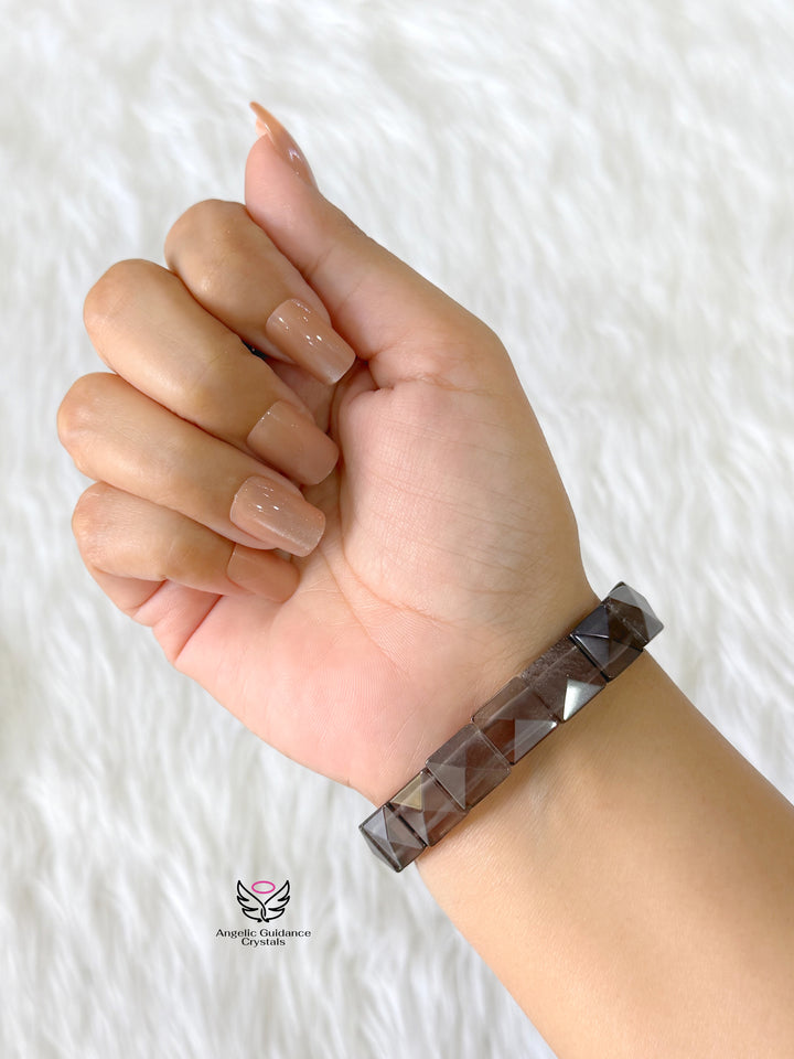 Smoky Quartz Pyramid Bracelet