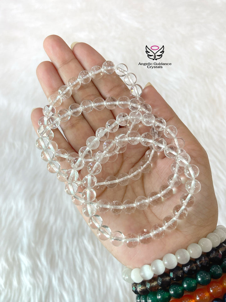 Clear Quartz Round Bracelet