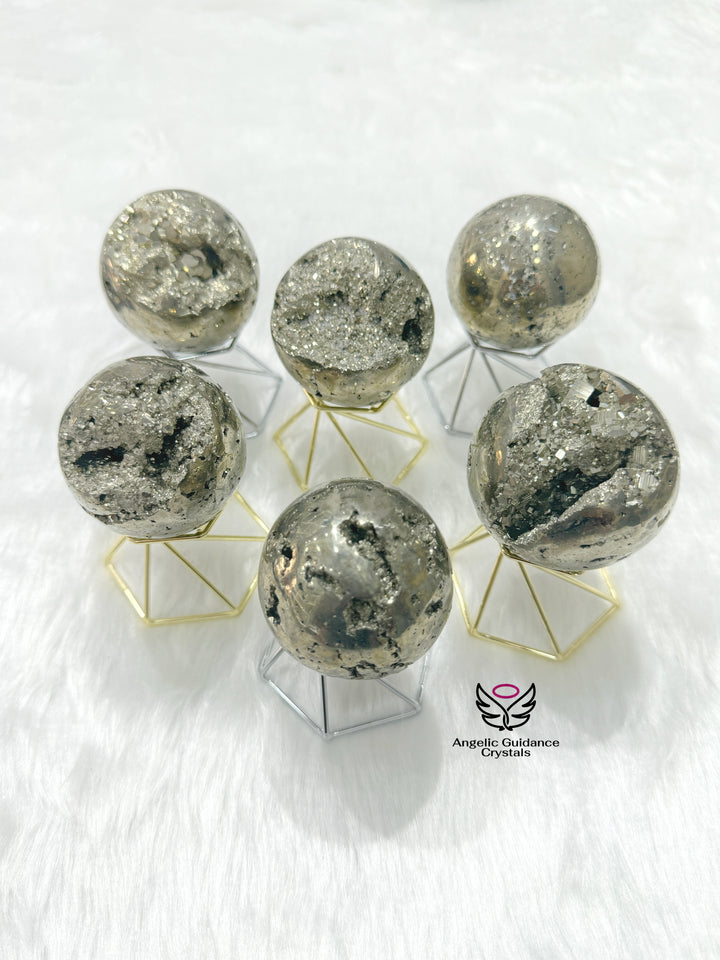 Pyrite Cluster Sphere Large