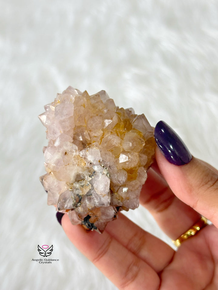 Amethyst With Spirit Quartz Cluster Large