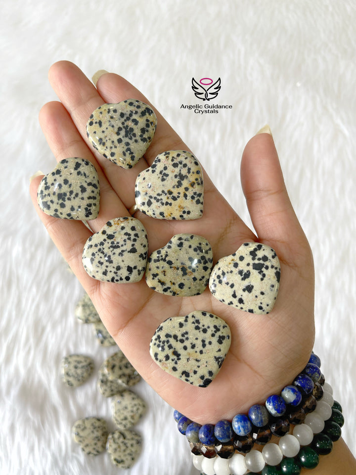 Dalmatian Jasper Heart Small