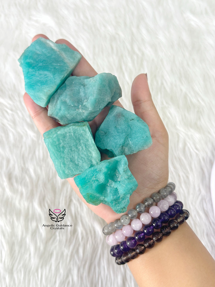 Amazonite Raw Stone Medium Aaa