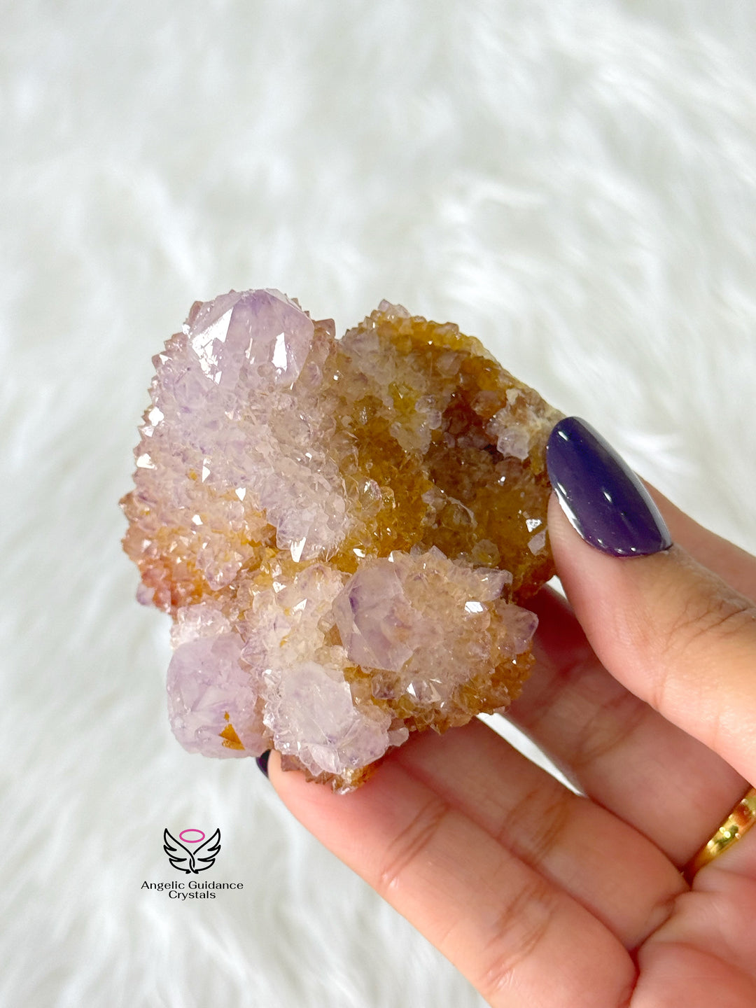 Amethyst With Spirit Quartz Cluster Large