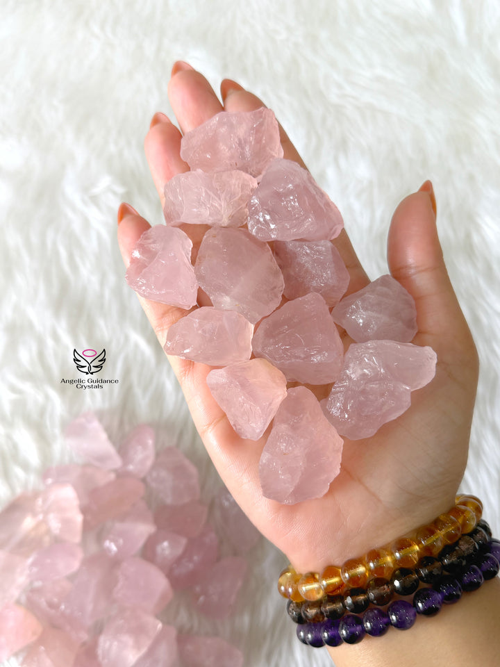 Rose Quartz Raw Stone Small