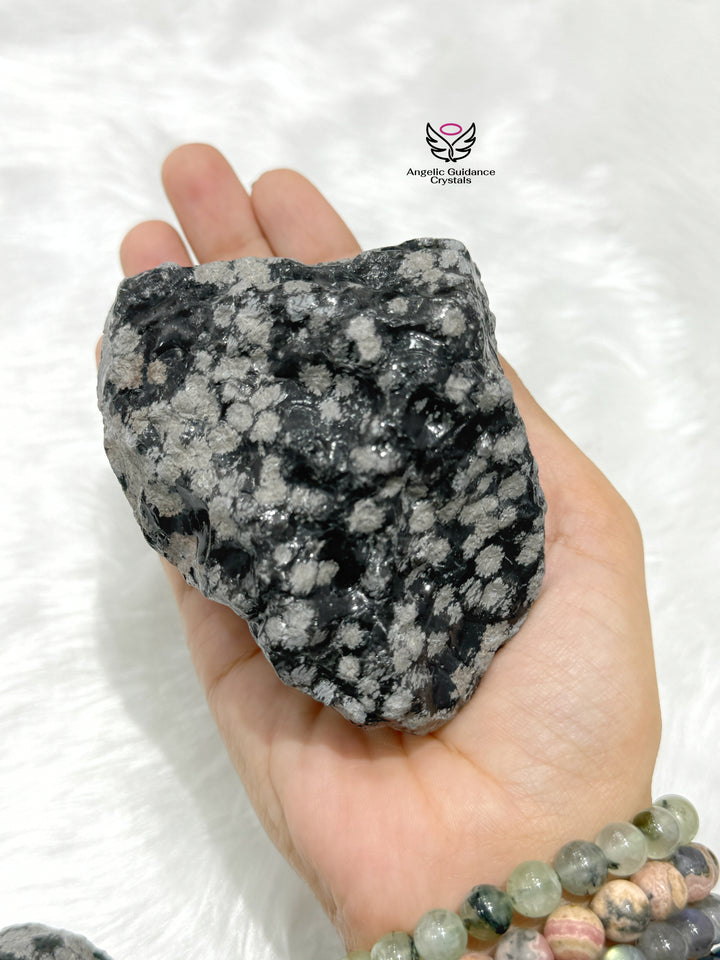 Snowflake Obsidian Raw Stone From Armenia