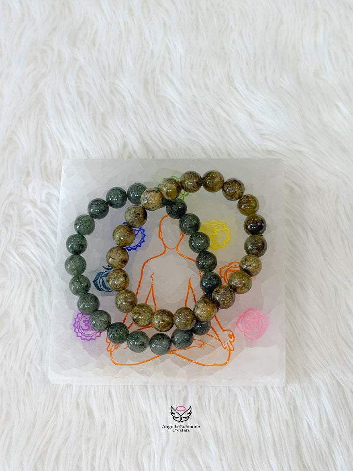 Selenite Seven Chakra Square Plate Medium