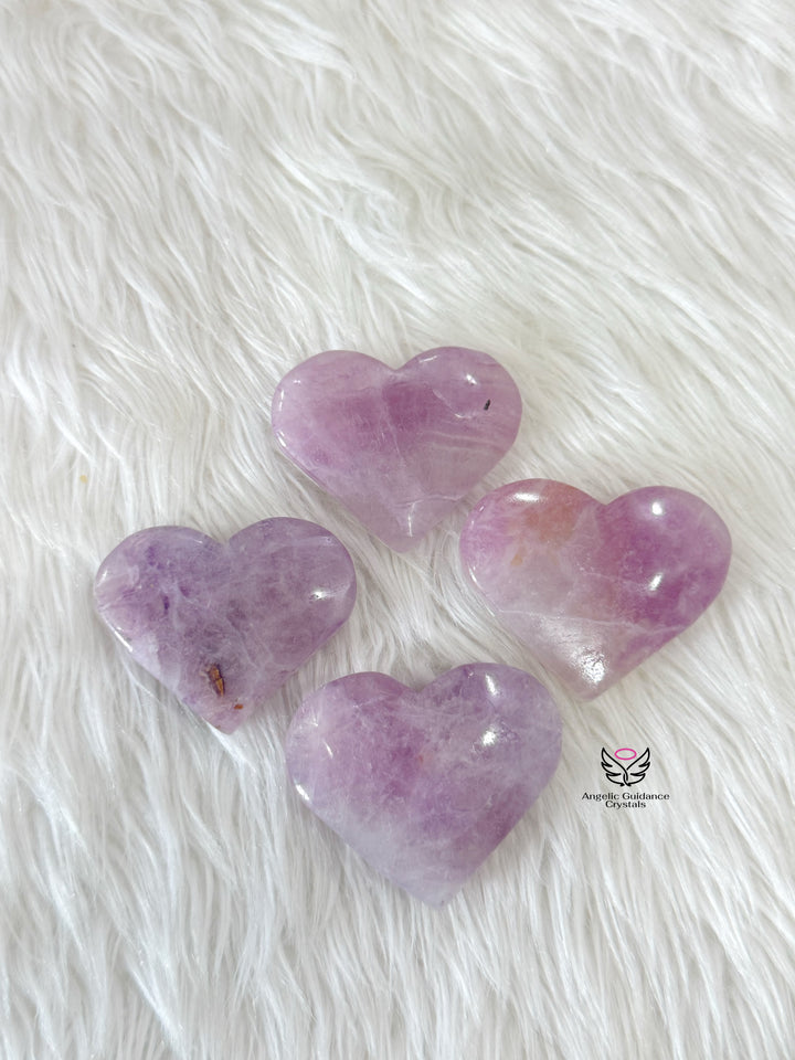 Kunzite Natural Heart
