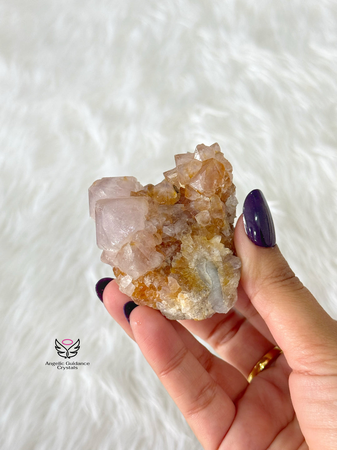 Amethyst With Spirit Quartz Cluster Large