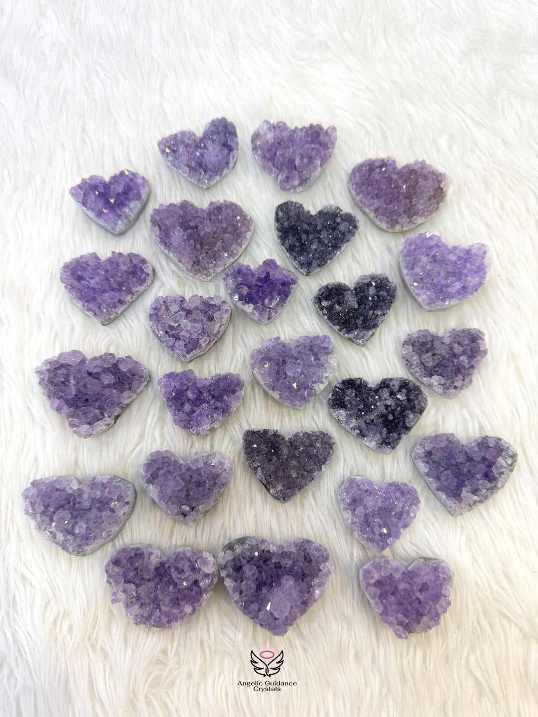 Amethyst Cluster Heart Small