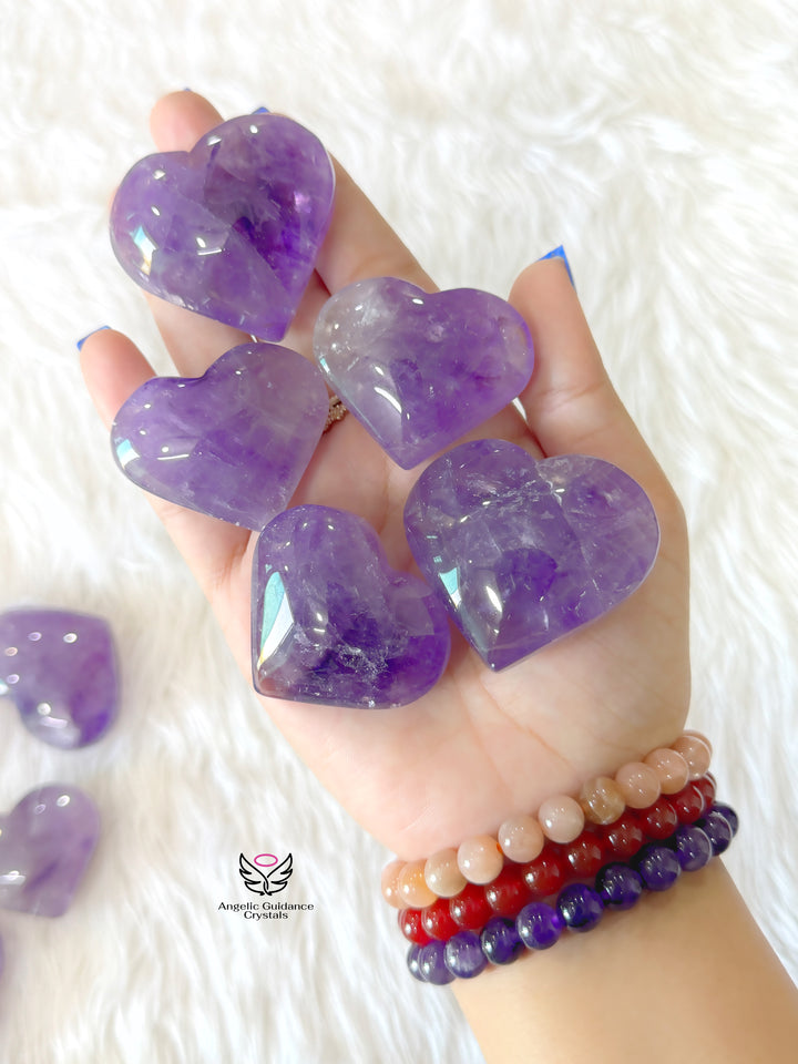 Amethyst Heart Medium
