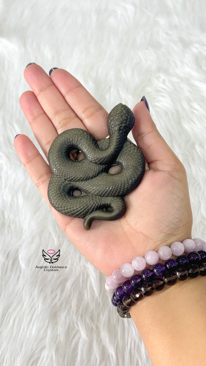 Golden Sheen Obsidian Snake Large