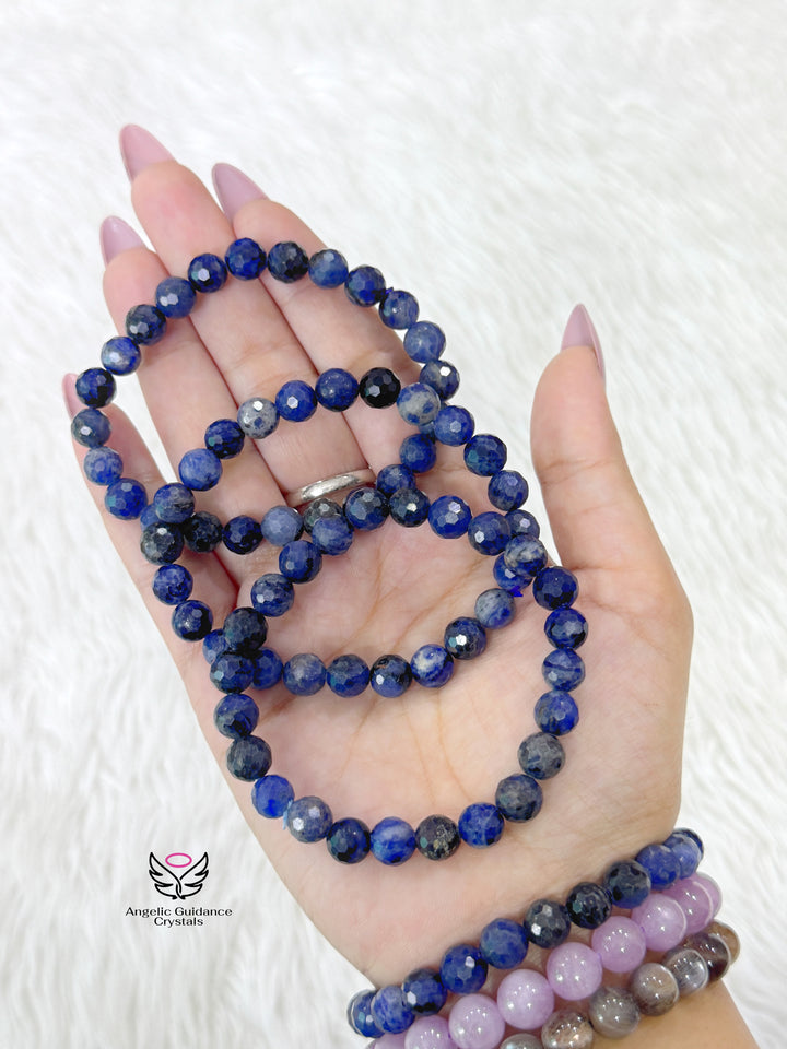 Sodalite Faceted Bracelet 8mm Aaa