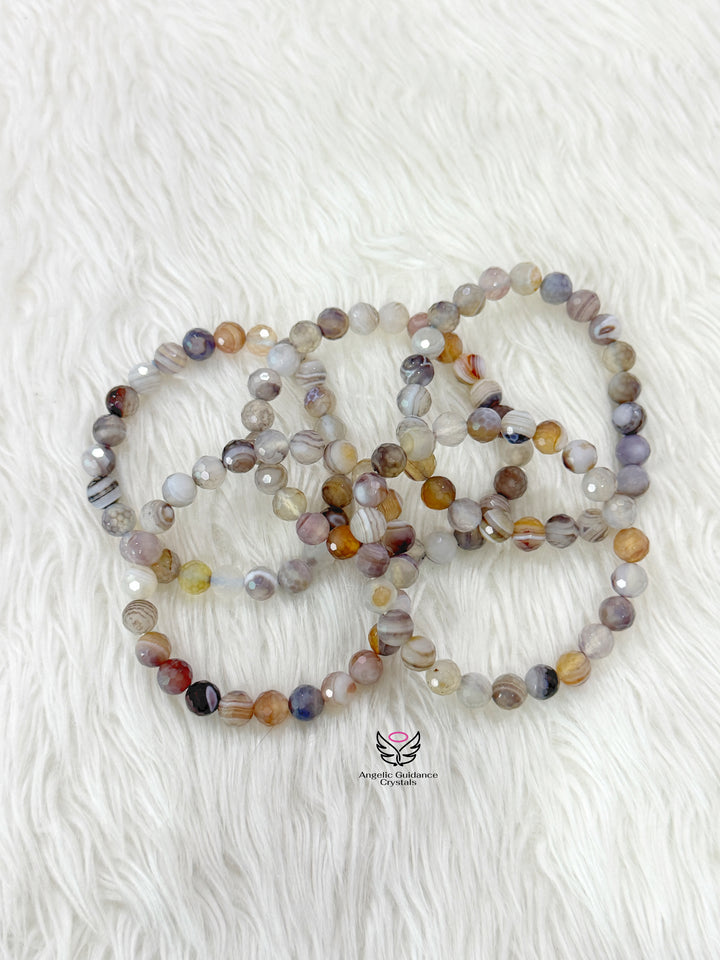 Botswana Agate Faceted 8mm Bracelet
