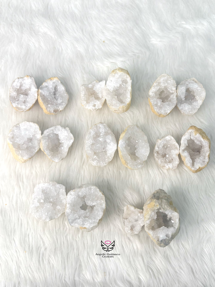 Quartz Wish Fulfilling Geode Pair
