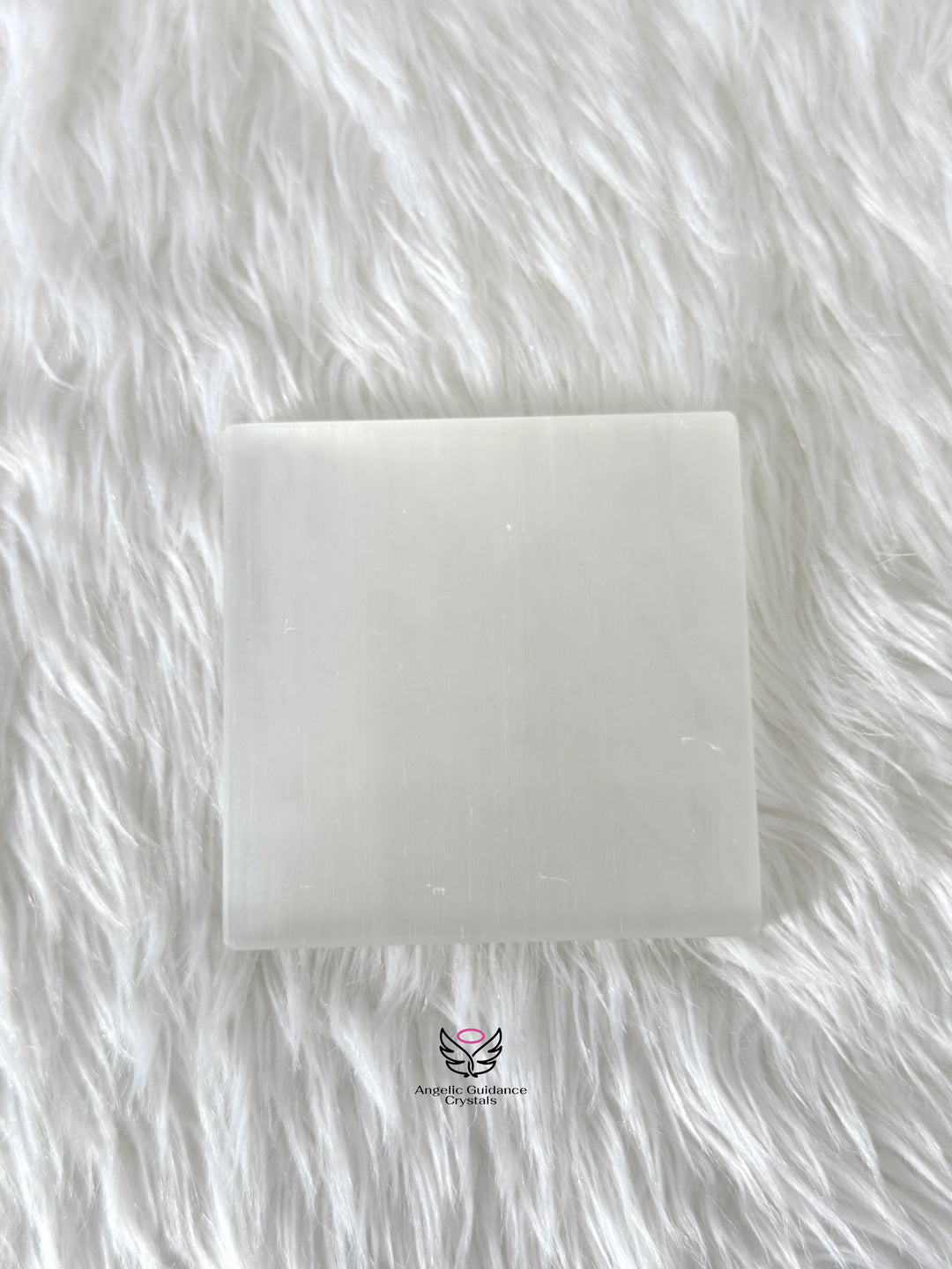 Selenite Square Coaster Medium