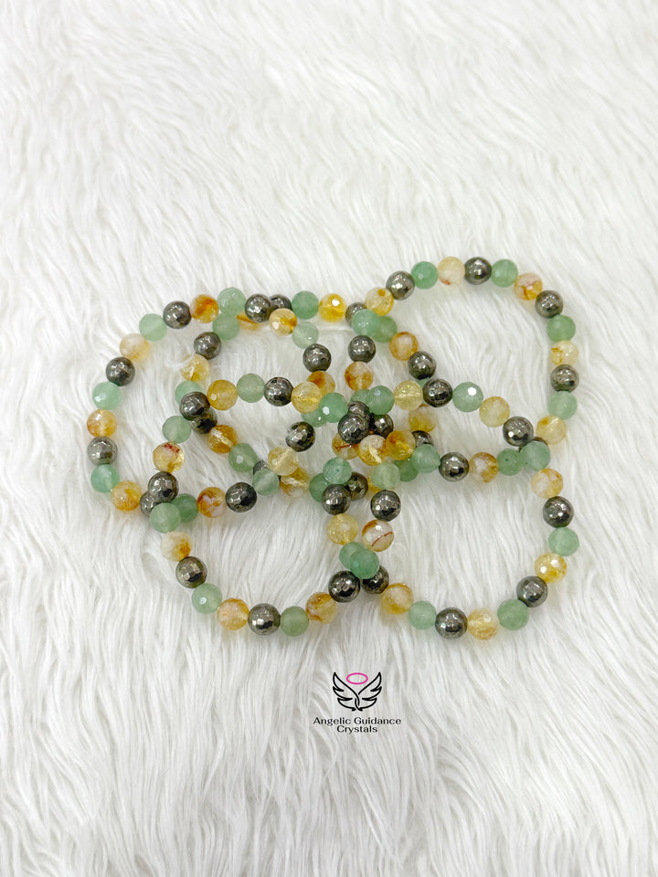 Wealth And Abundance Faceted Bracelet 8mm