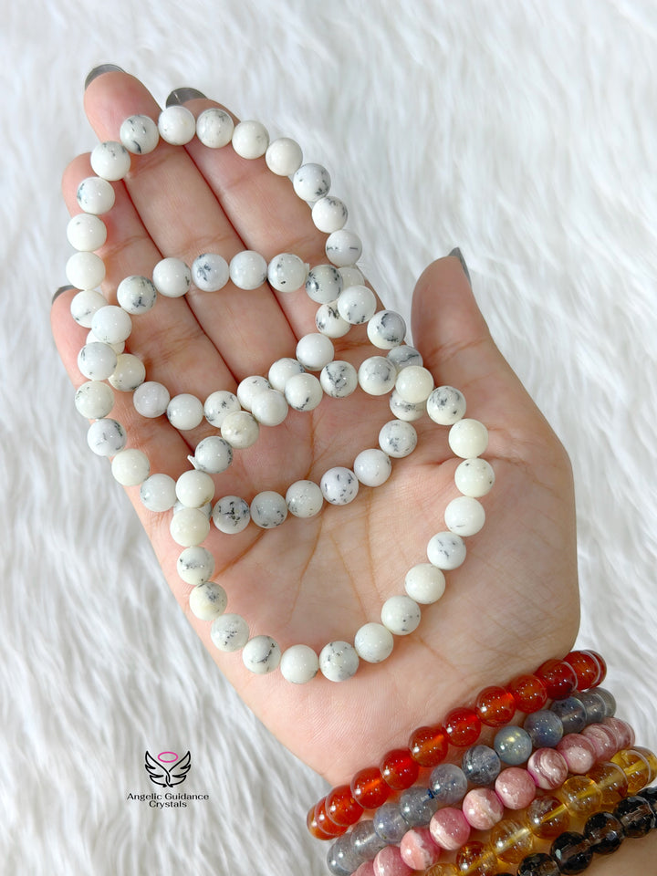 Dendritic Opal Bracelet 8mm