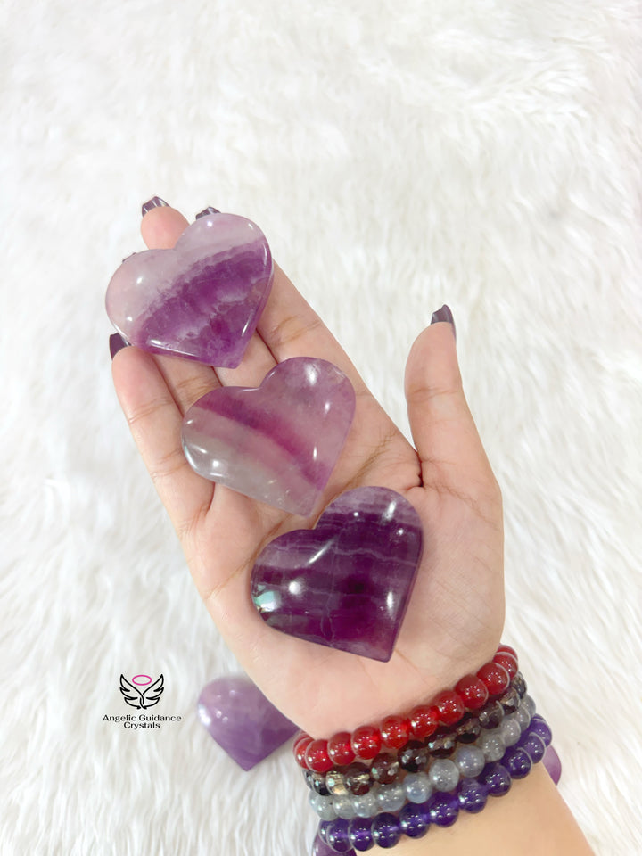 Purple Fluorite Heart