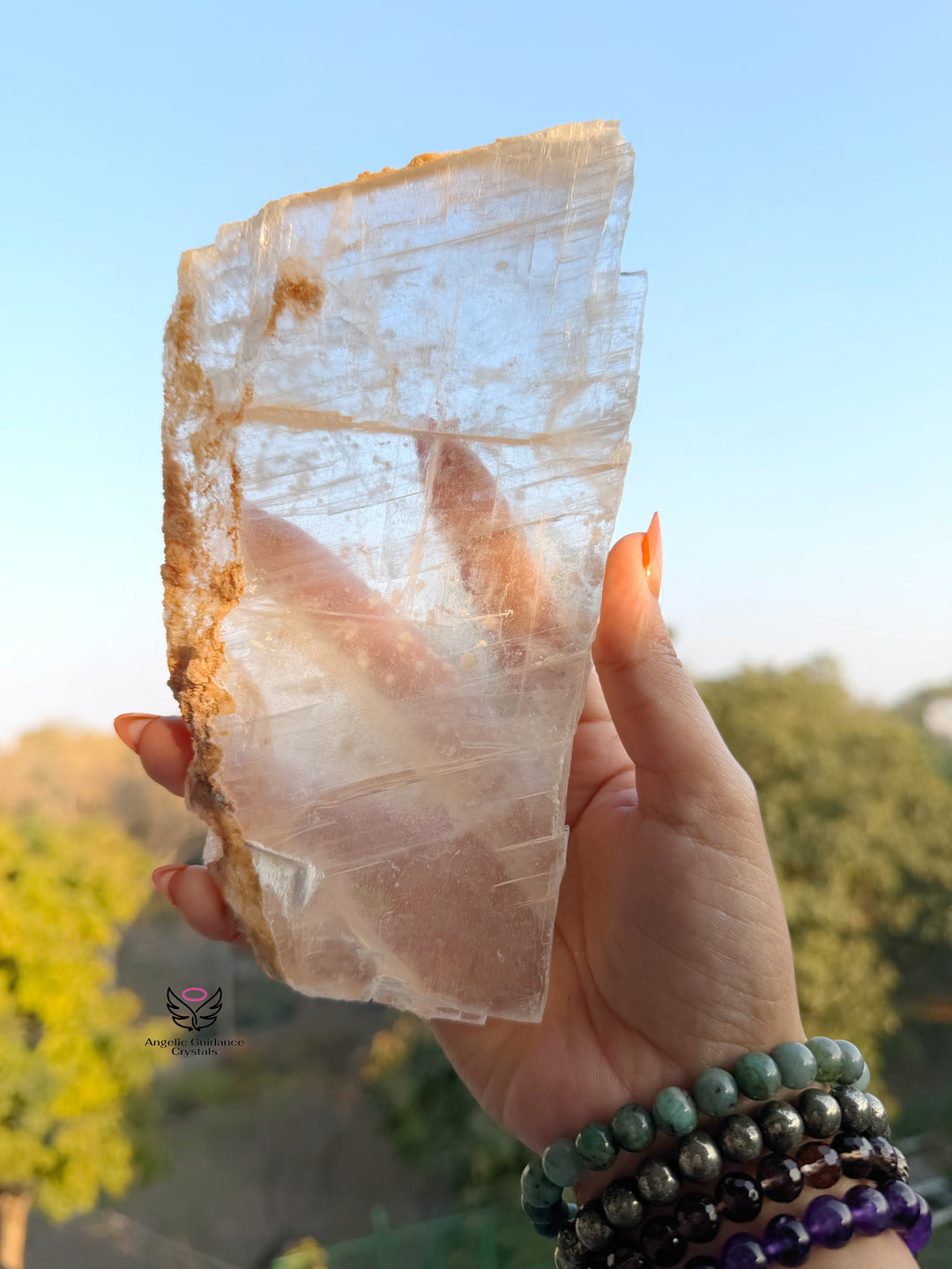 Selenite Transparent Raw Stone Xl 4