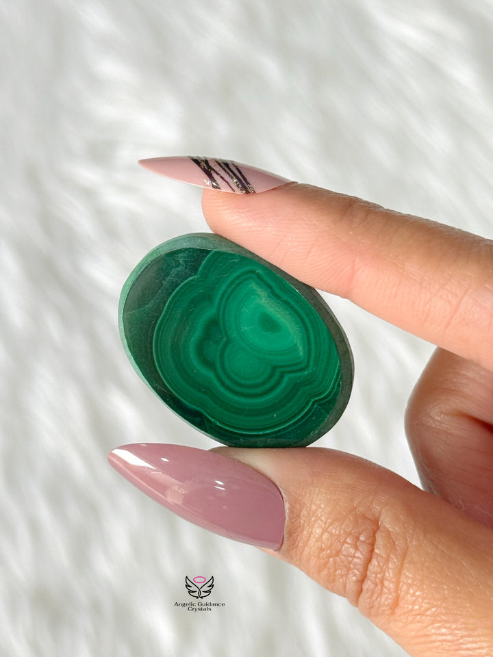 Malachite Slice Oval