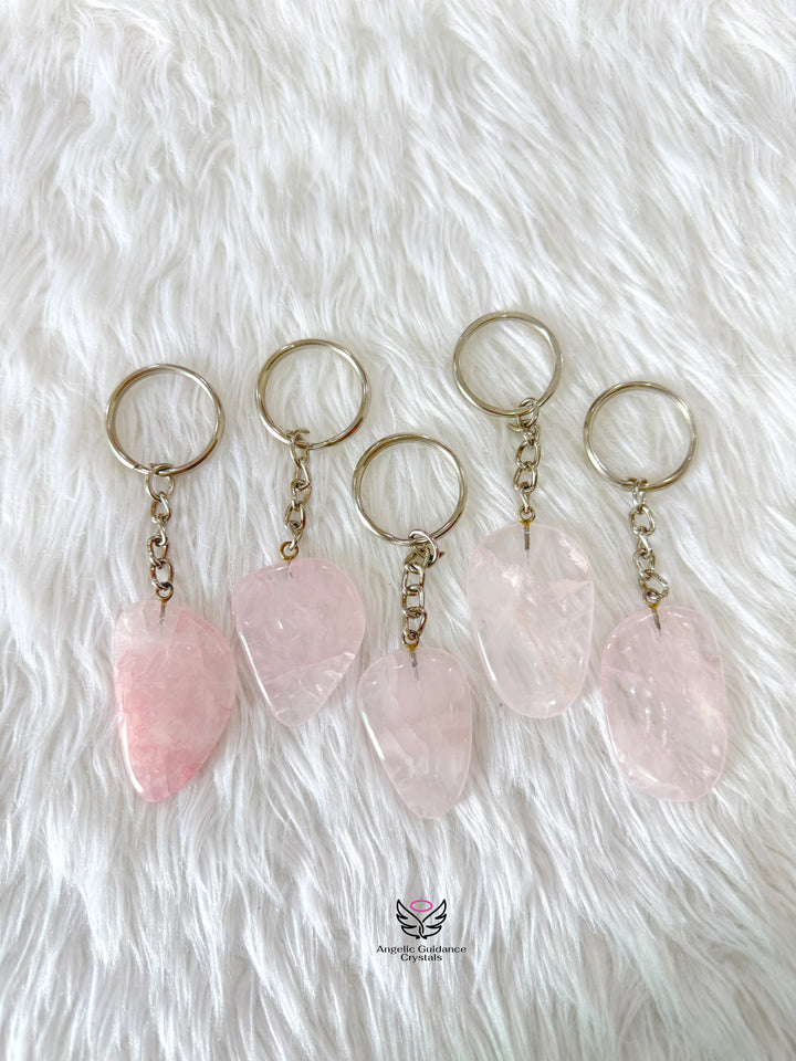Rose Quartz Keychain
