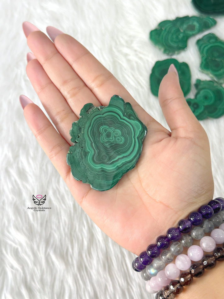 Malachite Raw Slice Small