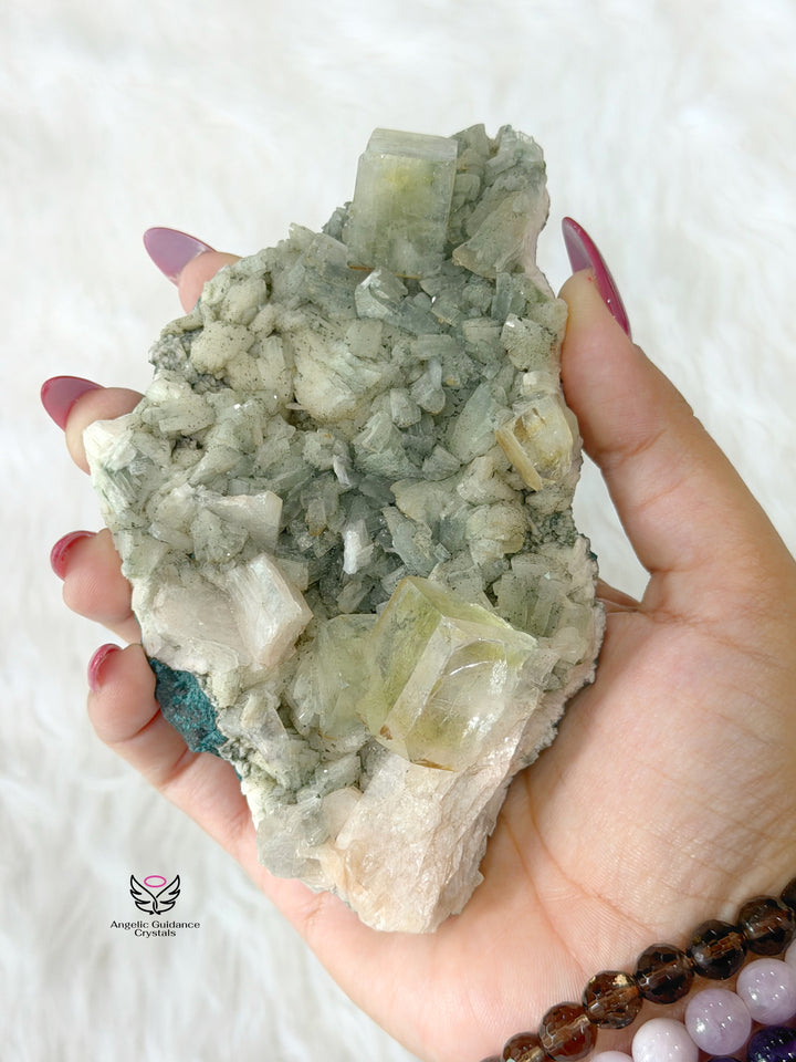 Green Apophyllite Cluster 