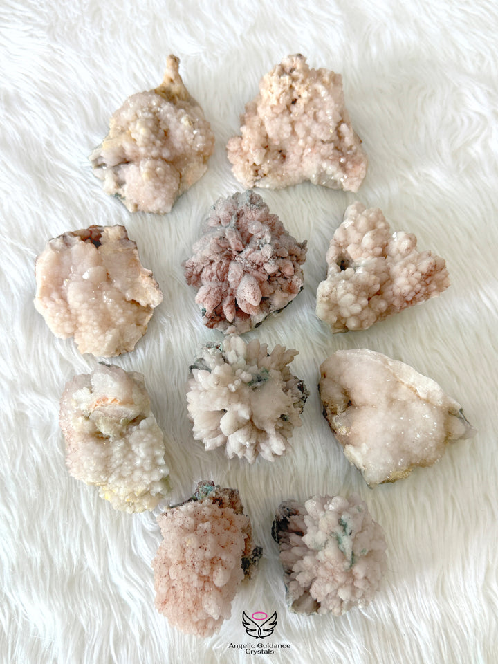 Pink Mangano Calcite Cluster