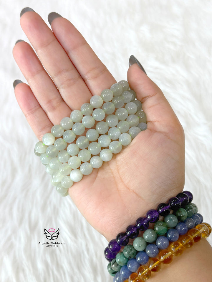 Grey Moonstone 8mm Bracelet