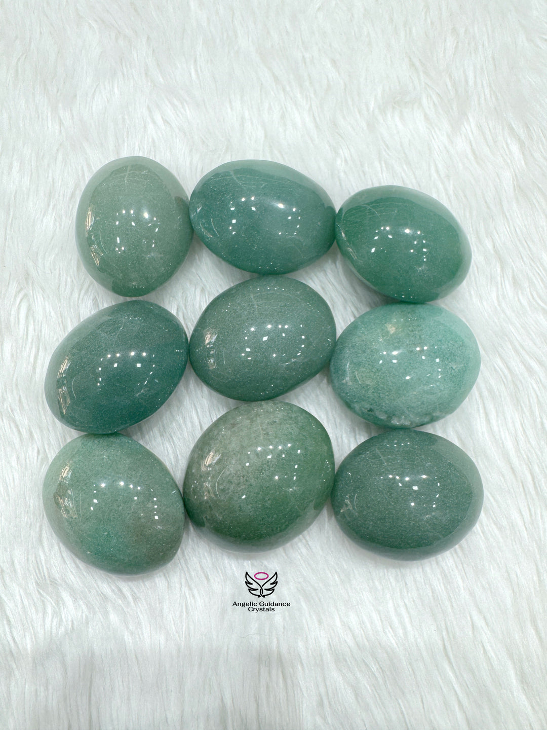 Green Aventurine Palm Stone AAA